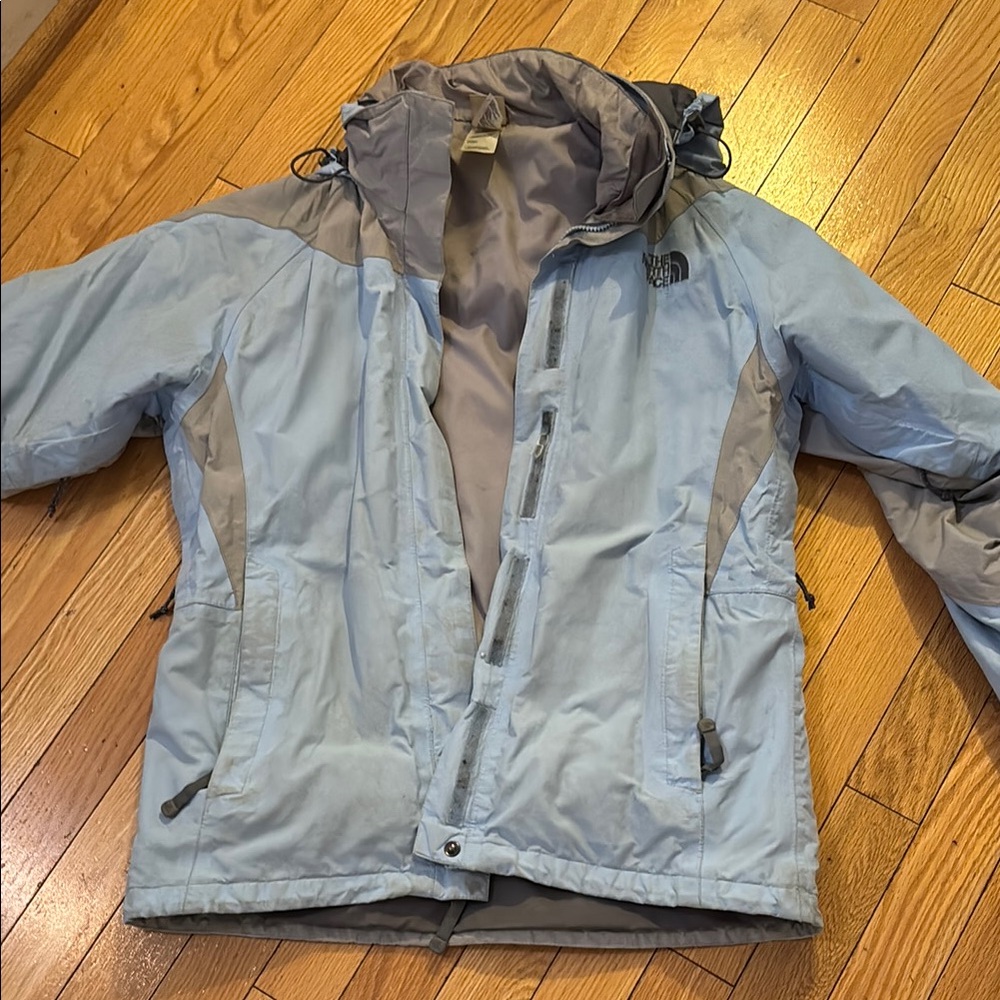 The North Face Light Blue and Gray Jacket